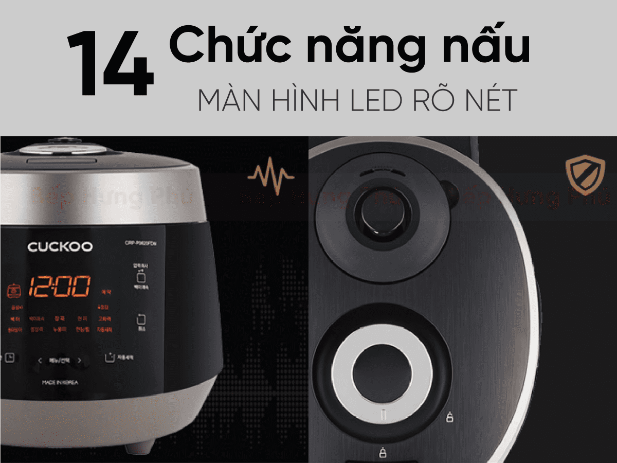 Nồi cơm điện tử áp suất Cuckoo CRP-PK1000S (Đỏ)