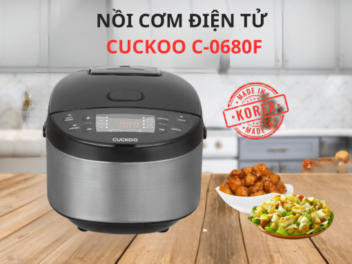 Nồi cơm điện tử Cuckoo C-0680F dung tích 1.08 lít, thiết kế sang trọng