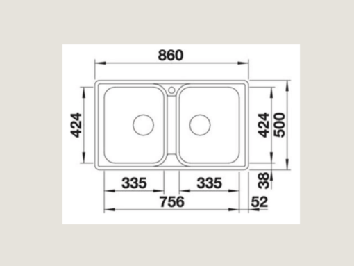 Chậu inox Blanco Lemis 8-IF