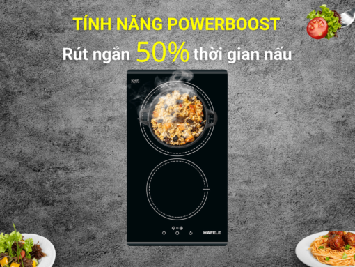 Tính năng gia nhiệt nhanh Booster giúp nấu nướng nhanh chóng