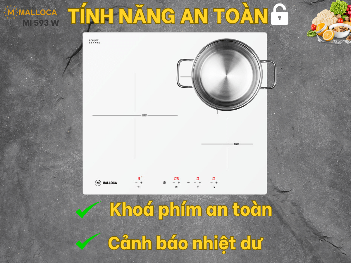 Bếp từ Malloca MI 593 W