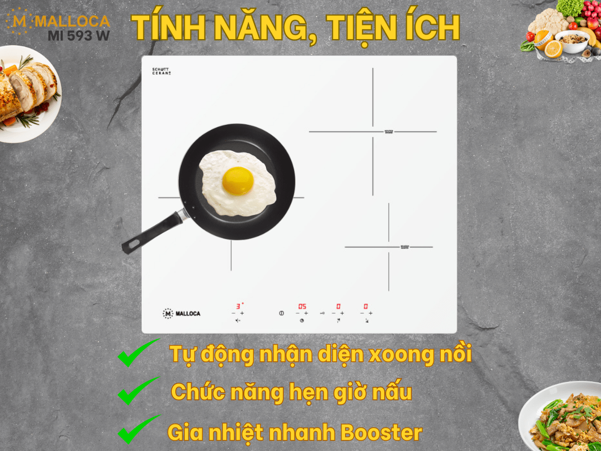 Bếp từ Malloca MI 593 W