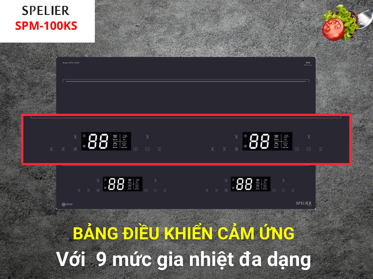 Bếp từ Spelier SPM-100KS (Đen xám)