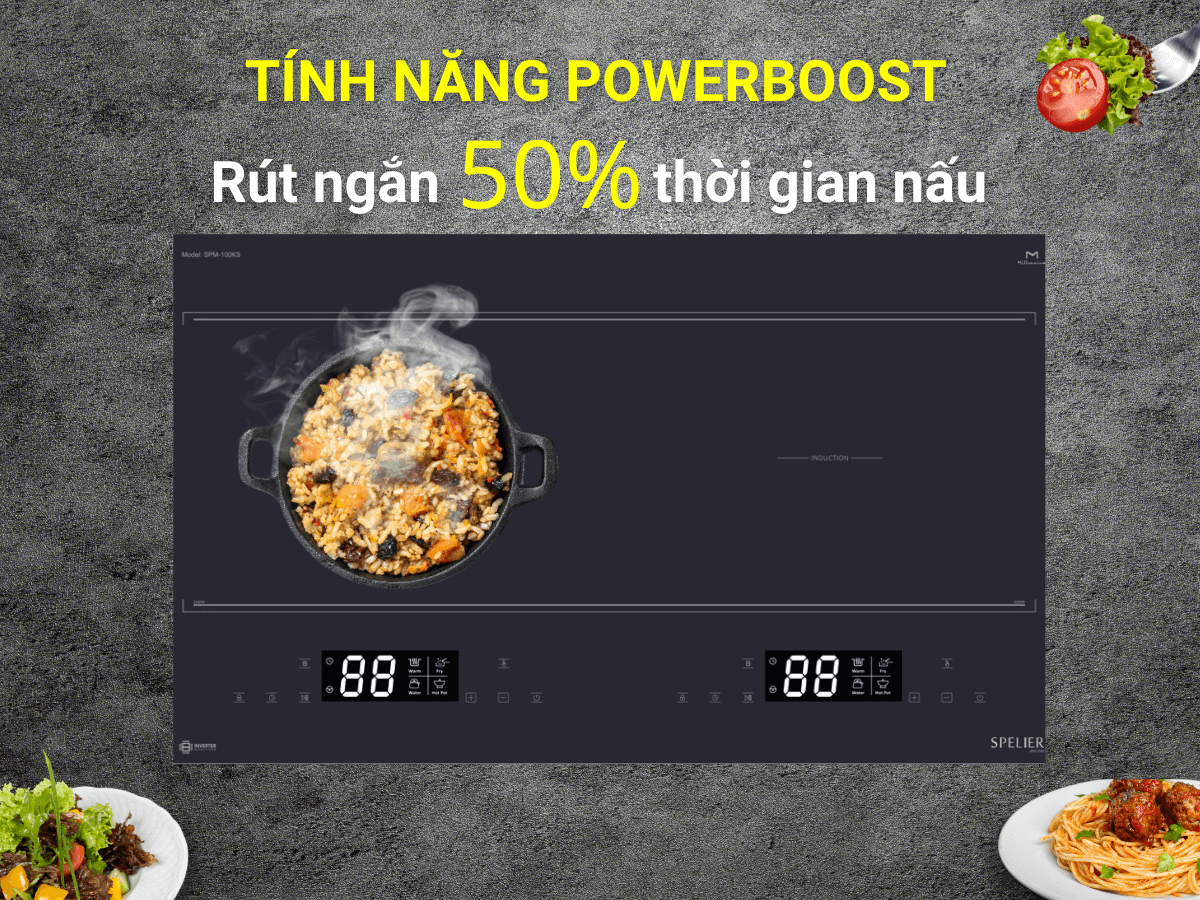 Bếp từ Spelier SPM-100KS (Đen xám)