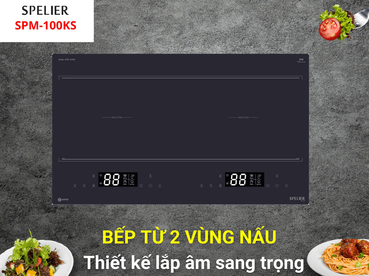 Bếp từ Spelier SPM-100KS (Đen xám)