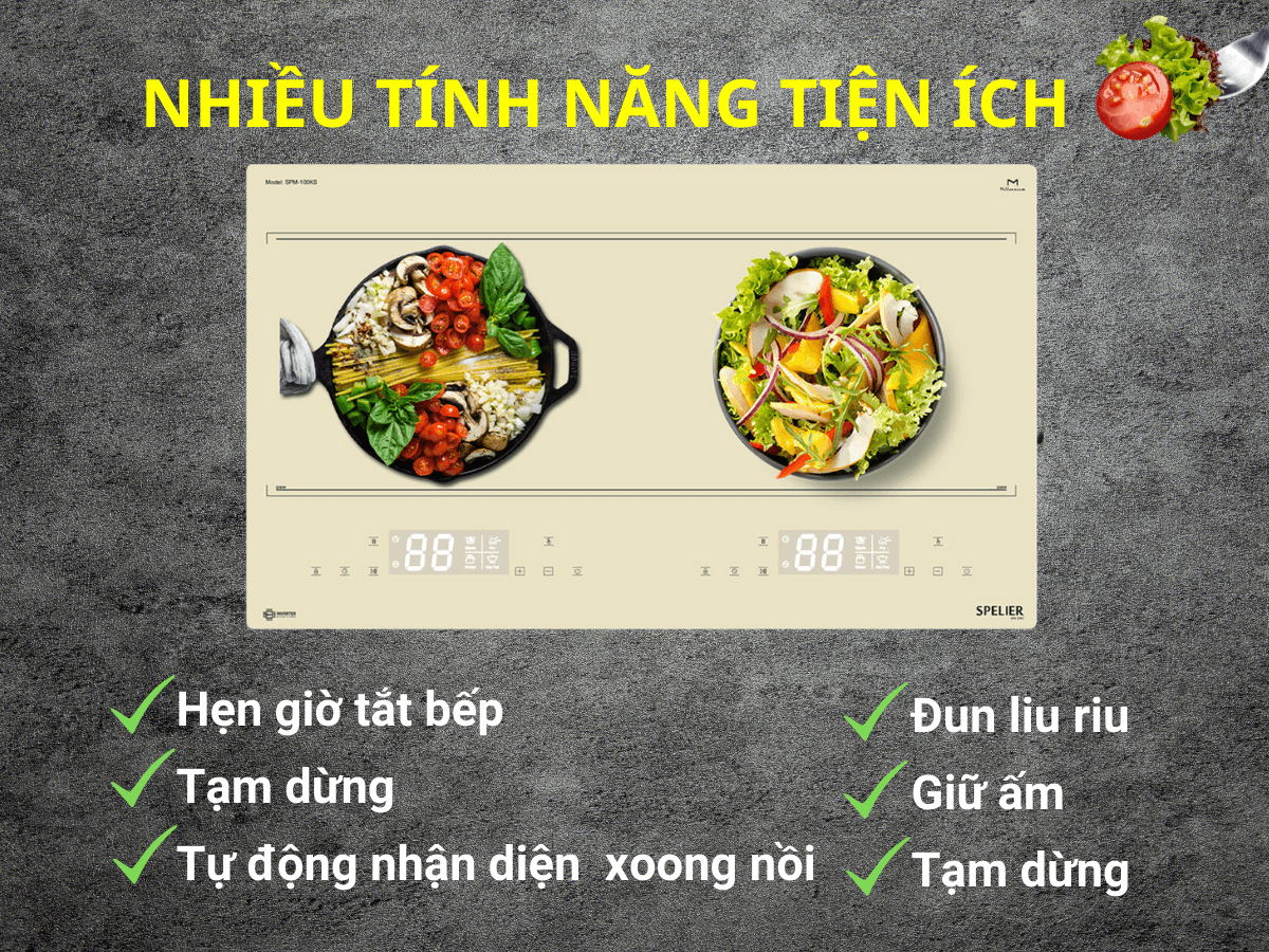 Bếp từ Spelier SPM-100KS (Vàng cát)