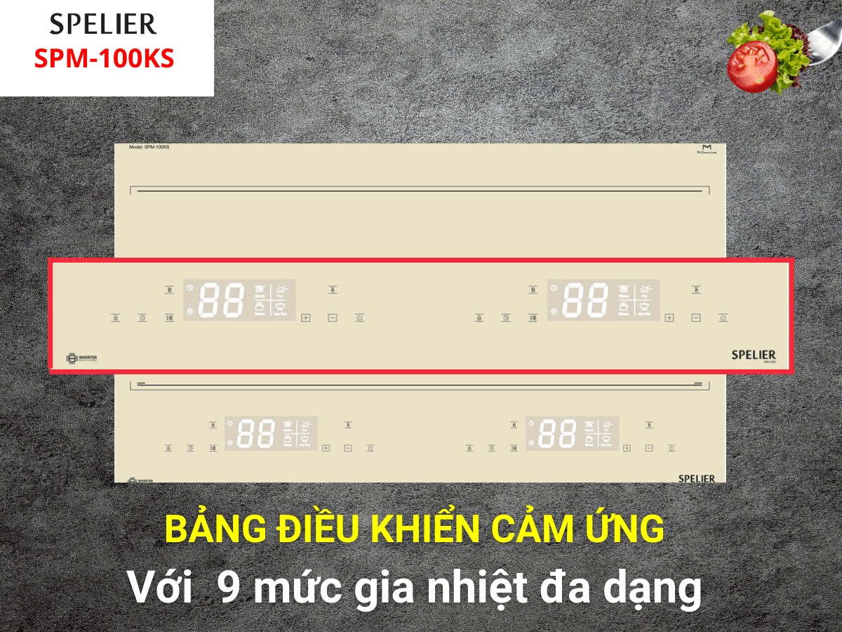 Bếp từ Spelier SPM-100KS (Vàng cát)