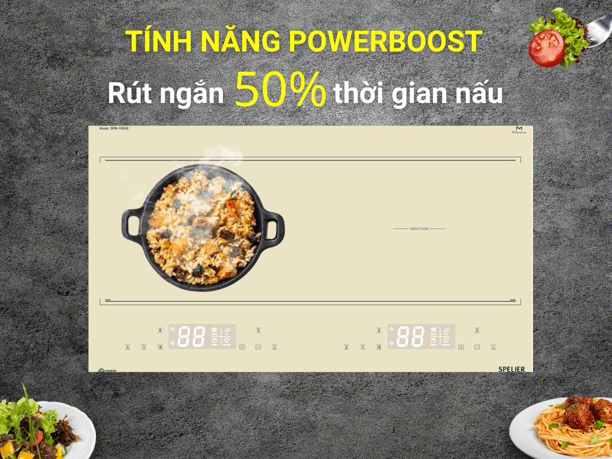 Bếp từ Spelier SPM-100KS (Vàng cát)