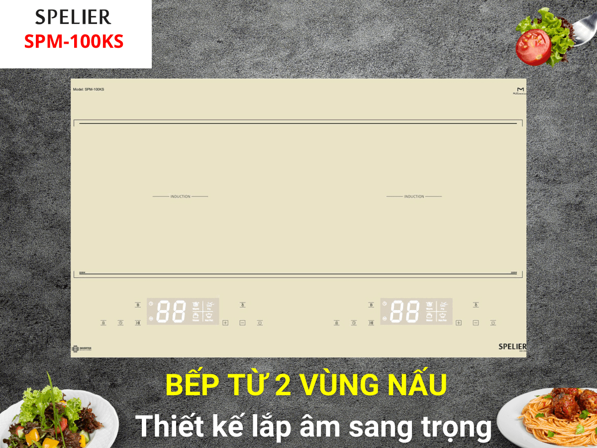 Bếp từ Spelier SPM-100KS (Vàng cát)