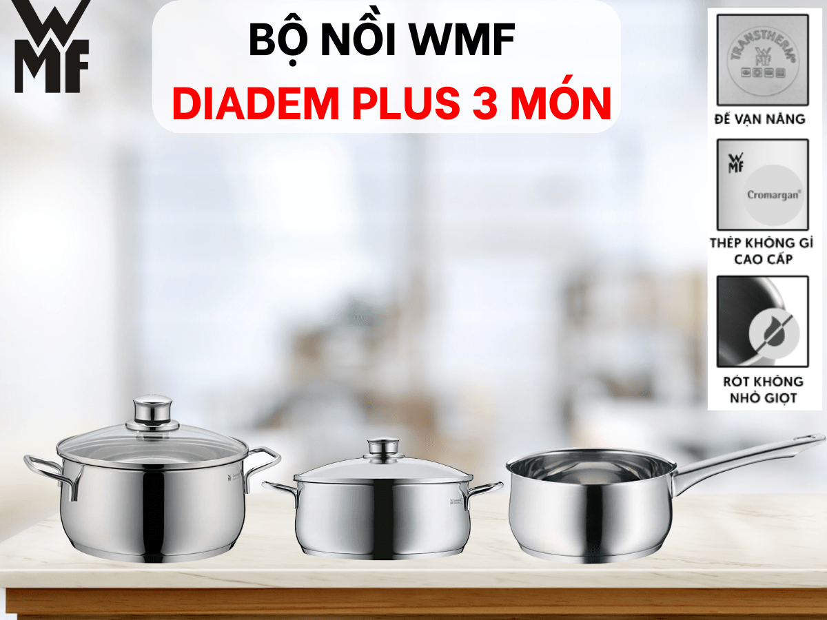 Bộ nồi WMF Diadem Plus 3 món