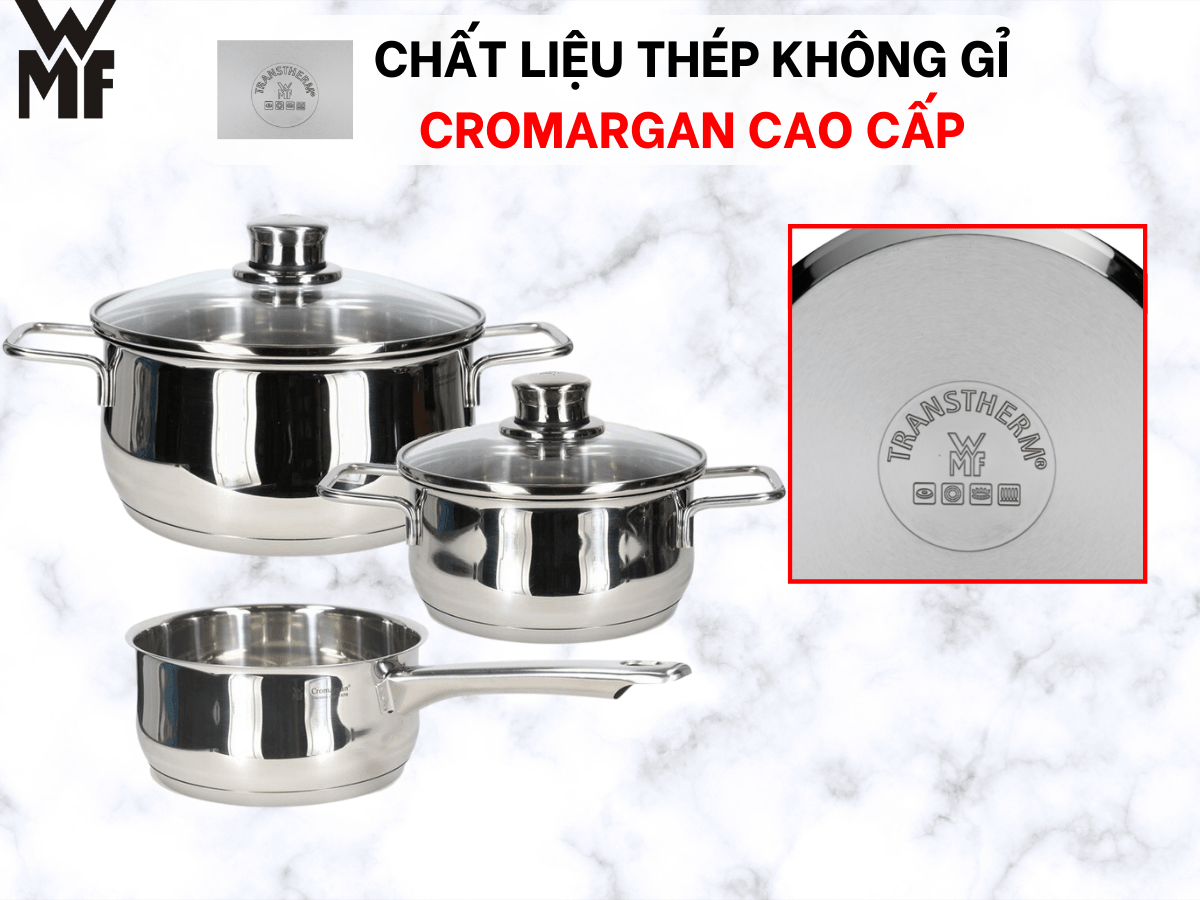 Bộ nồi WMF Diadem Plus 3 món
