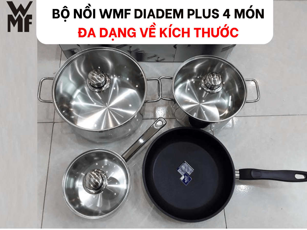 Bộ nồi WMF Diadem Plus 4 món