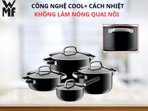 Bộ nồi WMF Fusiontec Black 4 món