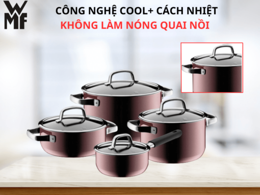 bộ nồi wmf fusiontec rose quartz 4 món (4) Tổng quan về bộ nồi WMF Fusiontec Rose Quartz 4 món