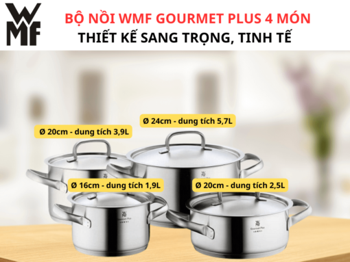 Bộ nồi WMF Gourmet Plus 4 món