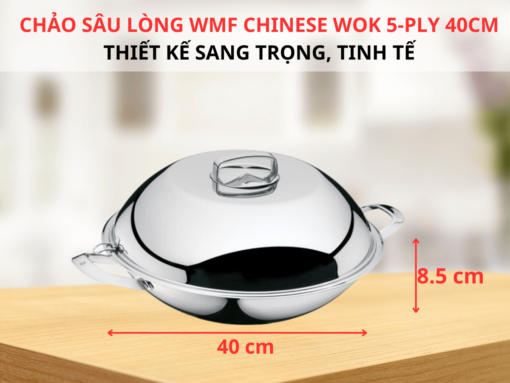chảo sâu lòng wmf chinese wok 5-ply 40cm (2) Chảo sâu lòng WMF Chinese Wok 5-Ply 40cm