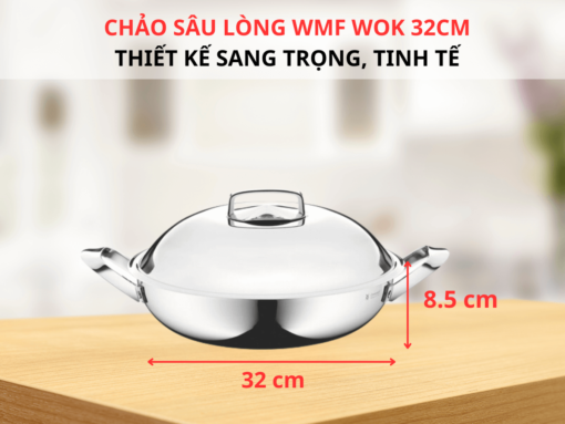 chảo sâu lòng wmf wok 32cm (1) Chảo sâu lòng WMF Wok 32cm