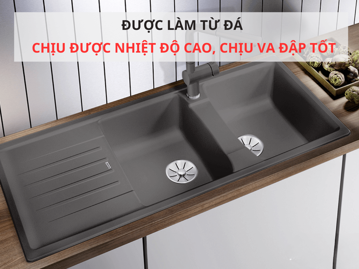 Chậu đá Blanco Lexa 8S Rock Grey