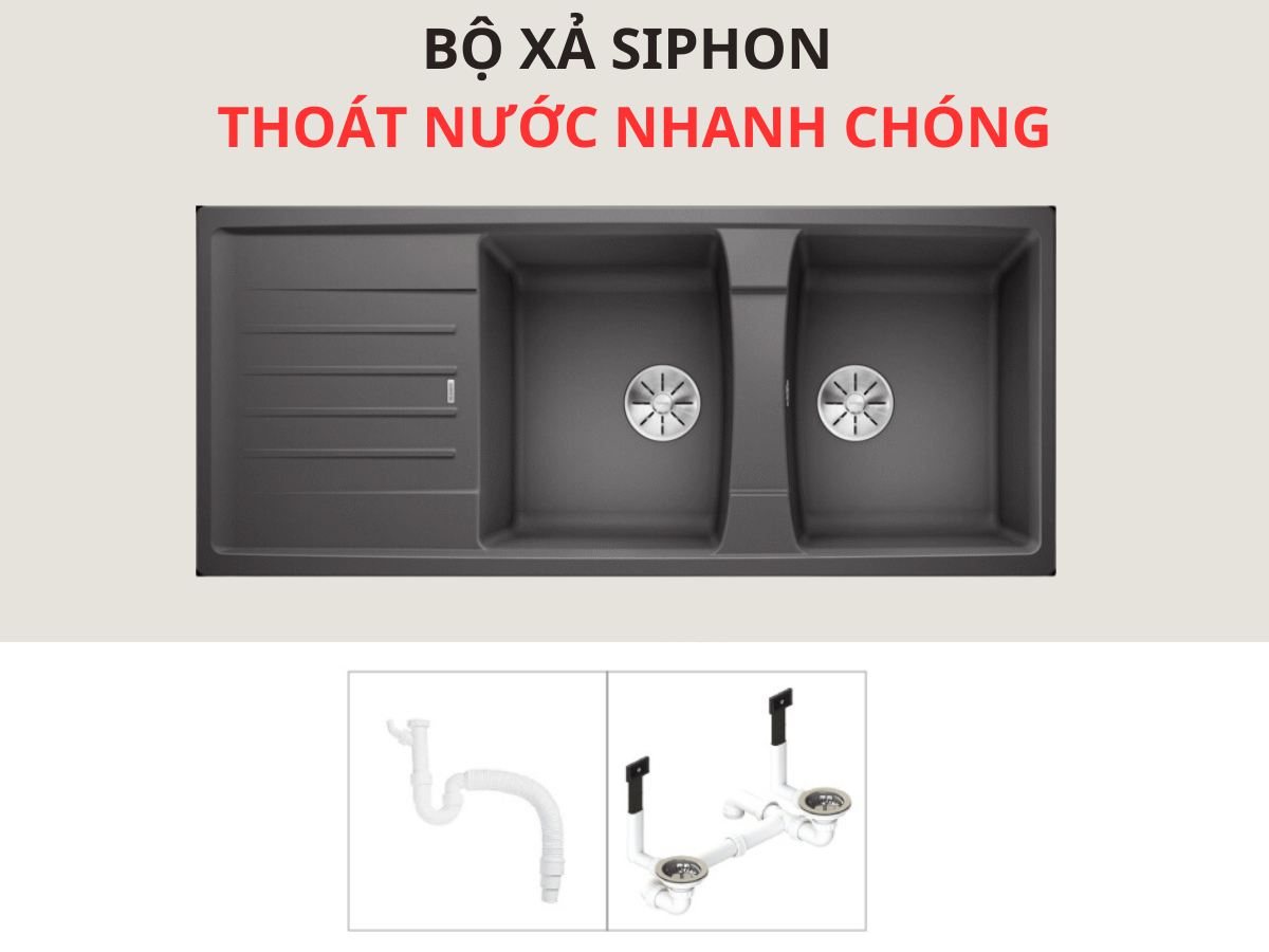 Chậu đá Blanco Lexa 8S Rock Grey