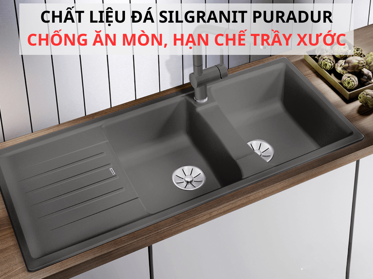 Chậu đá Blanco Lexa 8S Rock Grey