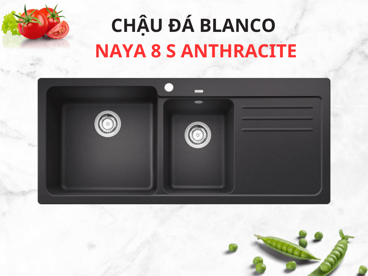 Chậu đá Blanco Naya 8 S Anthracite