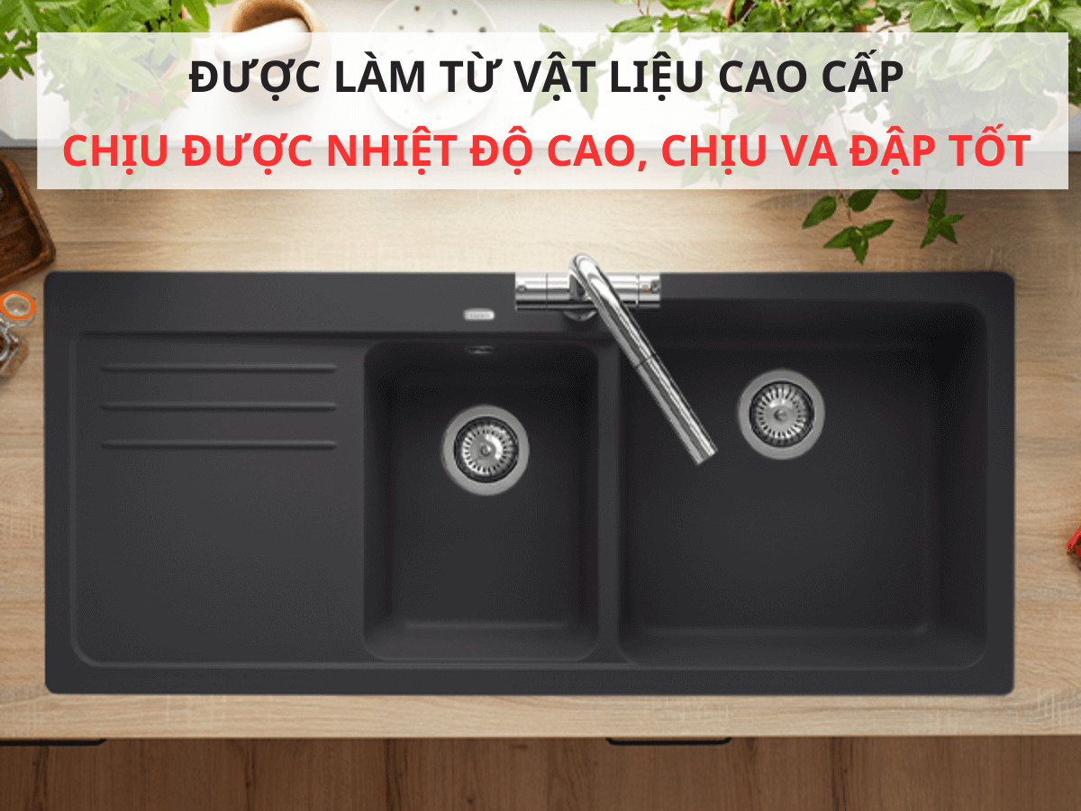 Chậu đá Blanco Naya 8 S Anthracite