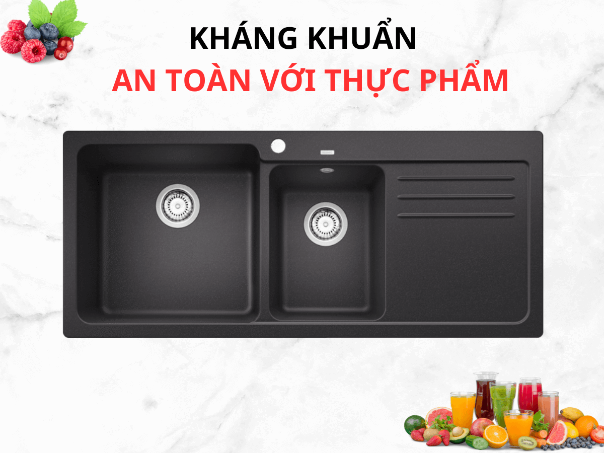 Chậu đá Blanco Naya 8 S Anthracite