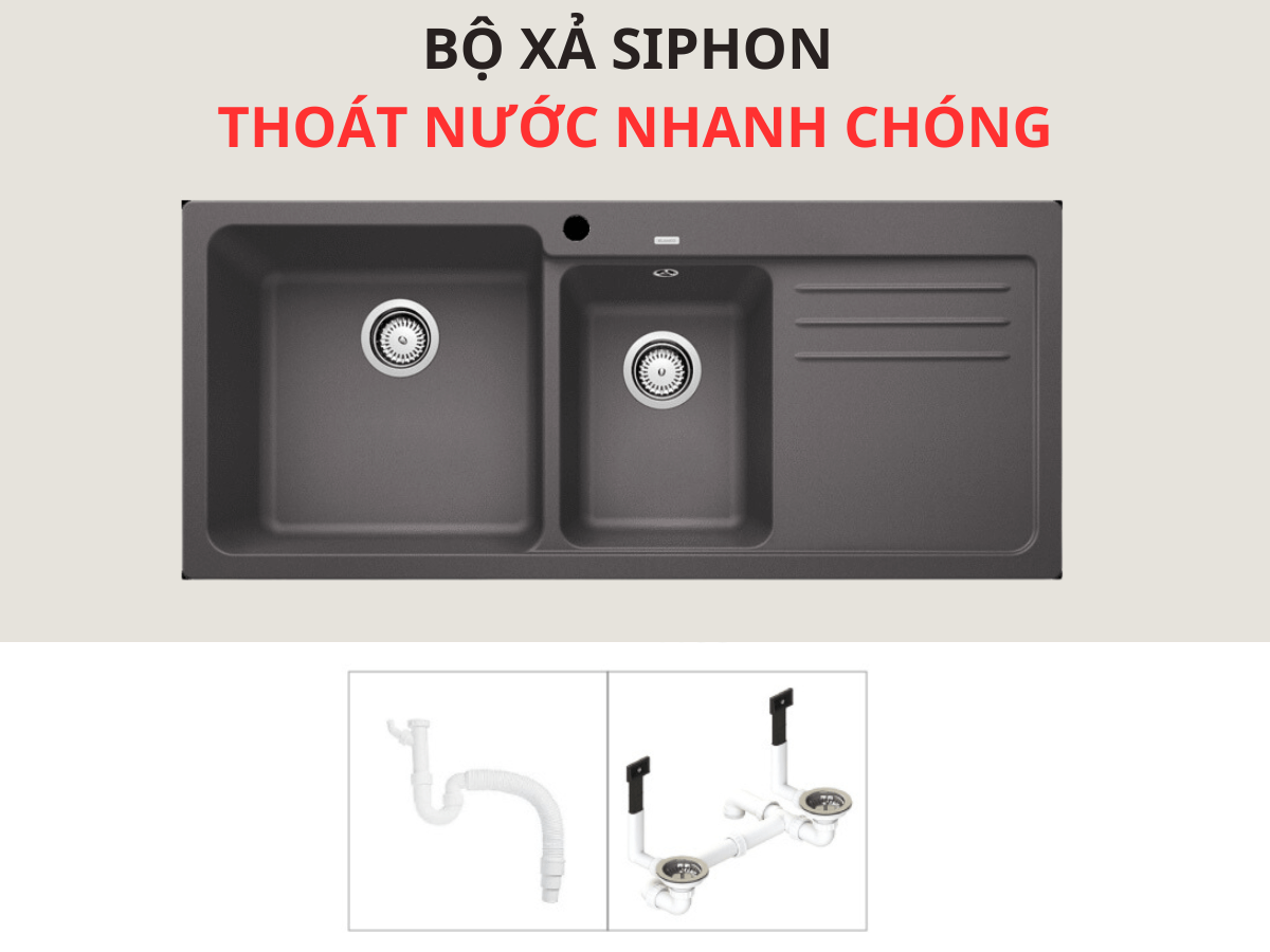Chậu đá Blanco Naya 8 S Rock Grey