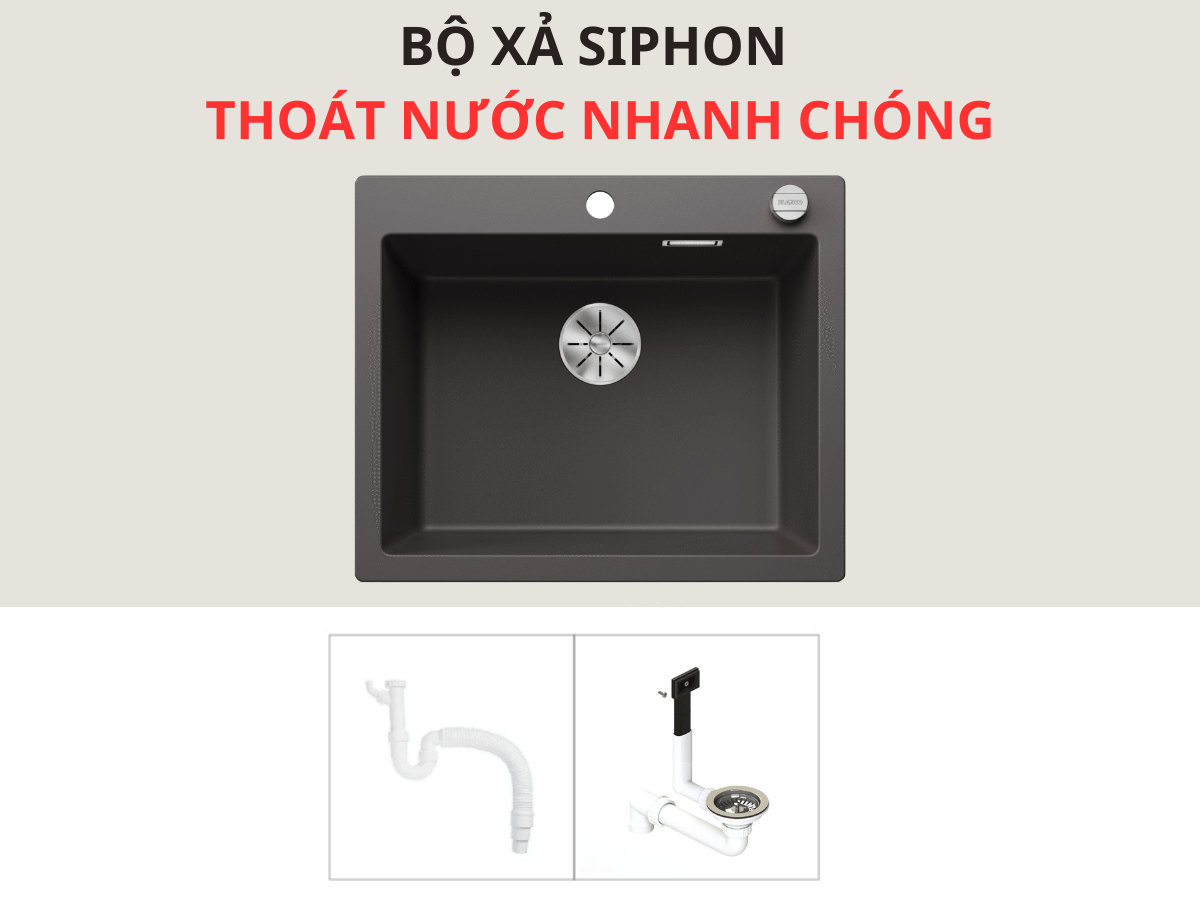 Chậu đá Blanco Pleon 6 Rock Grey