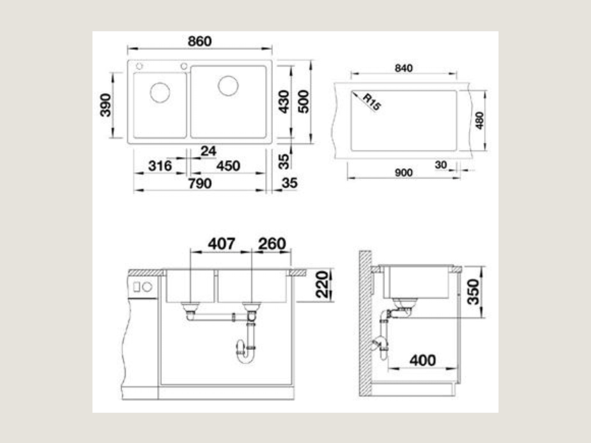 Chậu đá Blanco Pleon 9 Anthracite