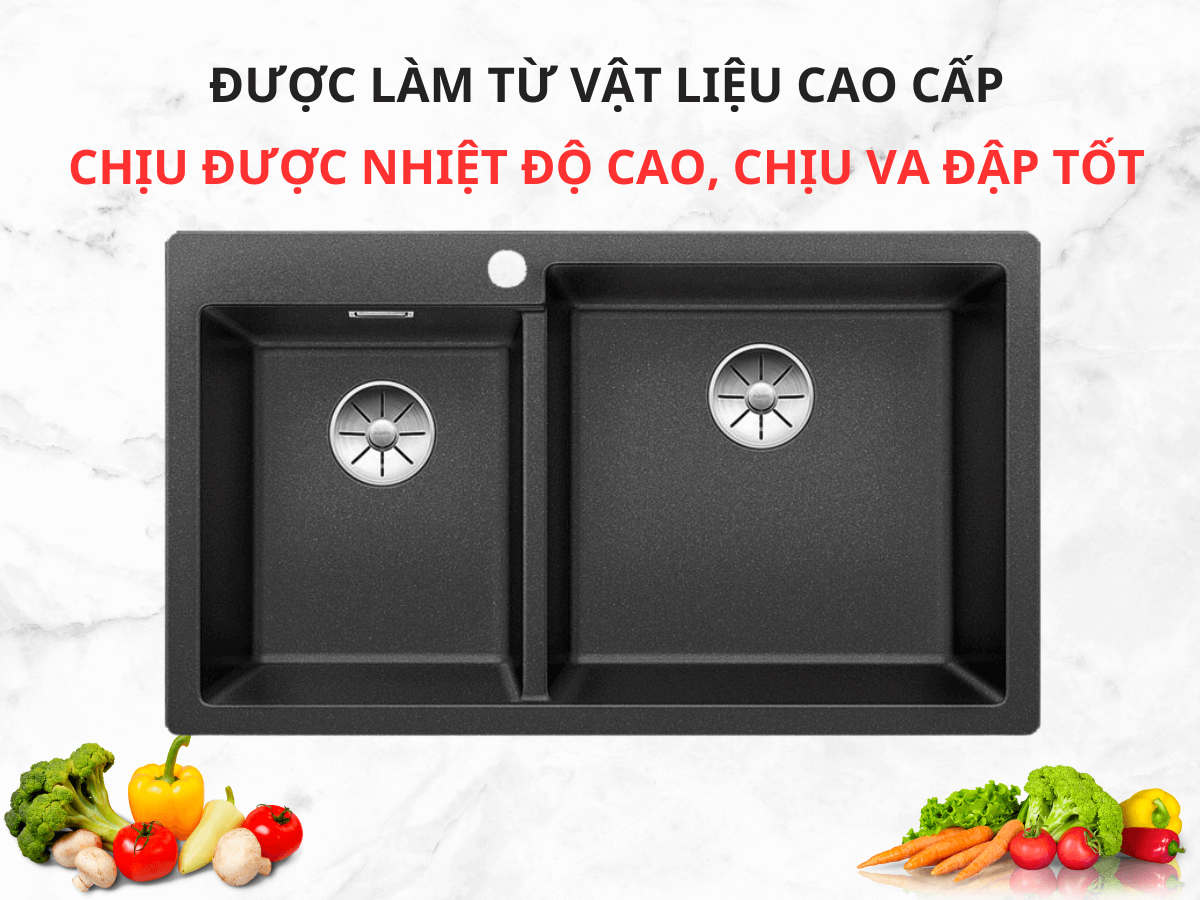 Chậu đá Blanco Pleon 9 Anthracite