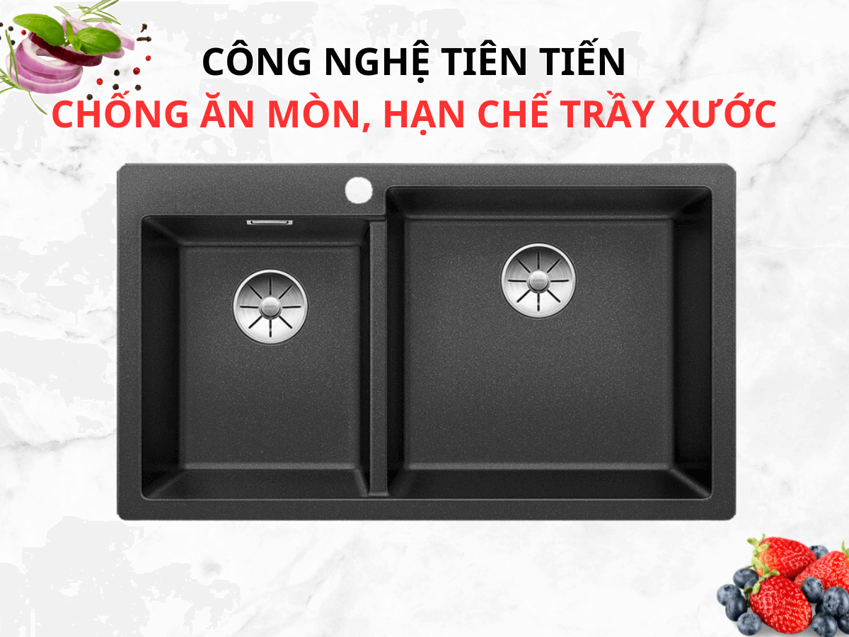 Chậu đá Blanco Pleon 9 Anthracite