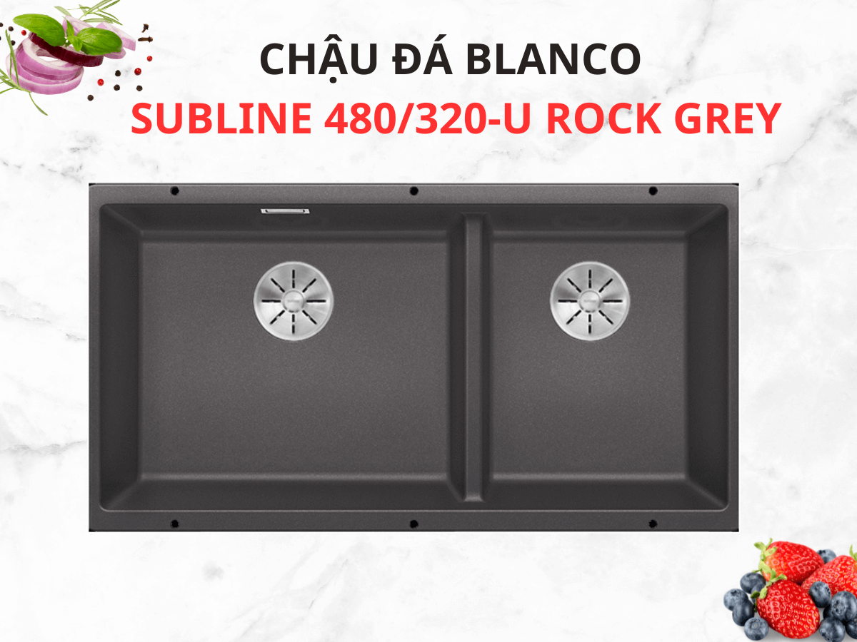 Chậu đá Blanco Subline 480/320-U Rock Grey