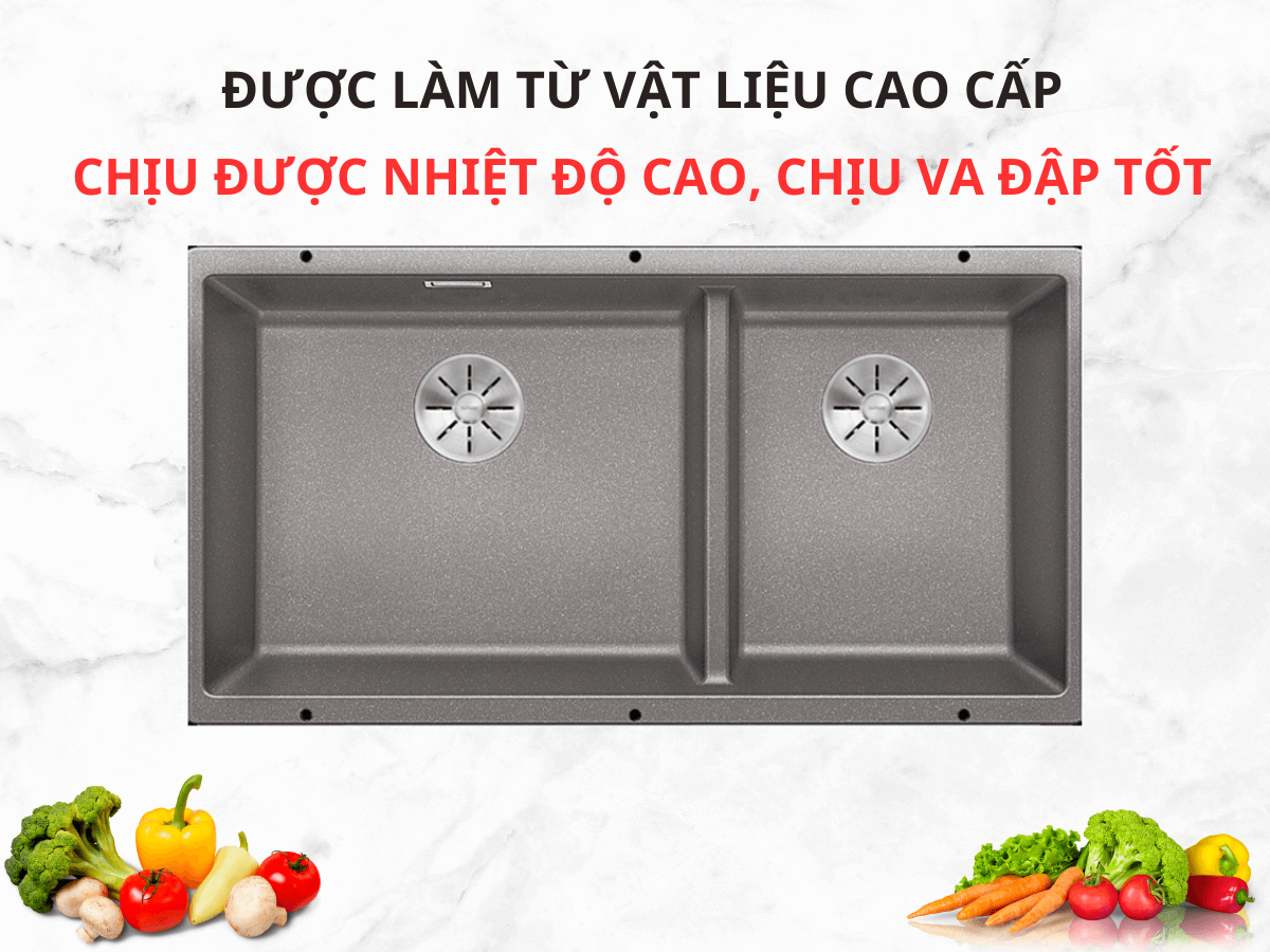 Chậu đá Blanco Subline 480/320-U Alu Metallic