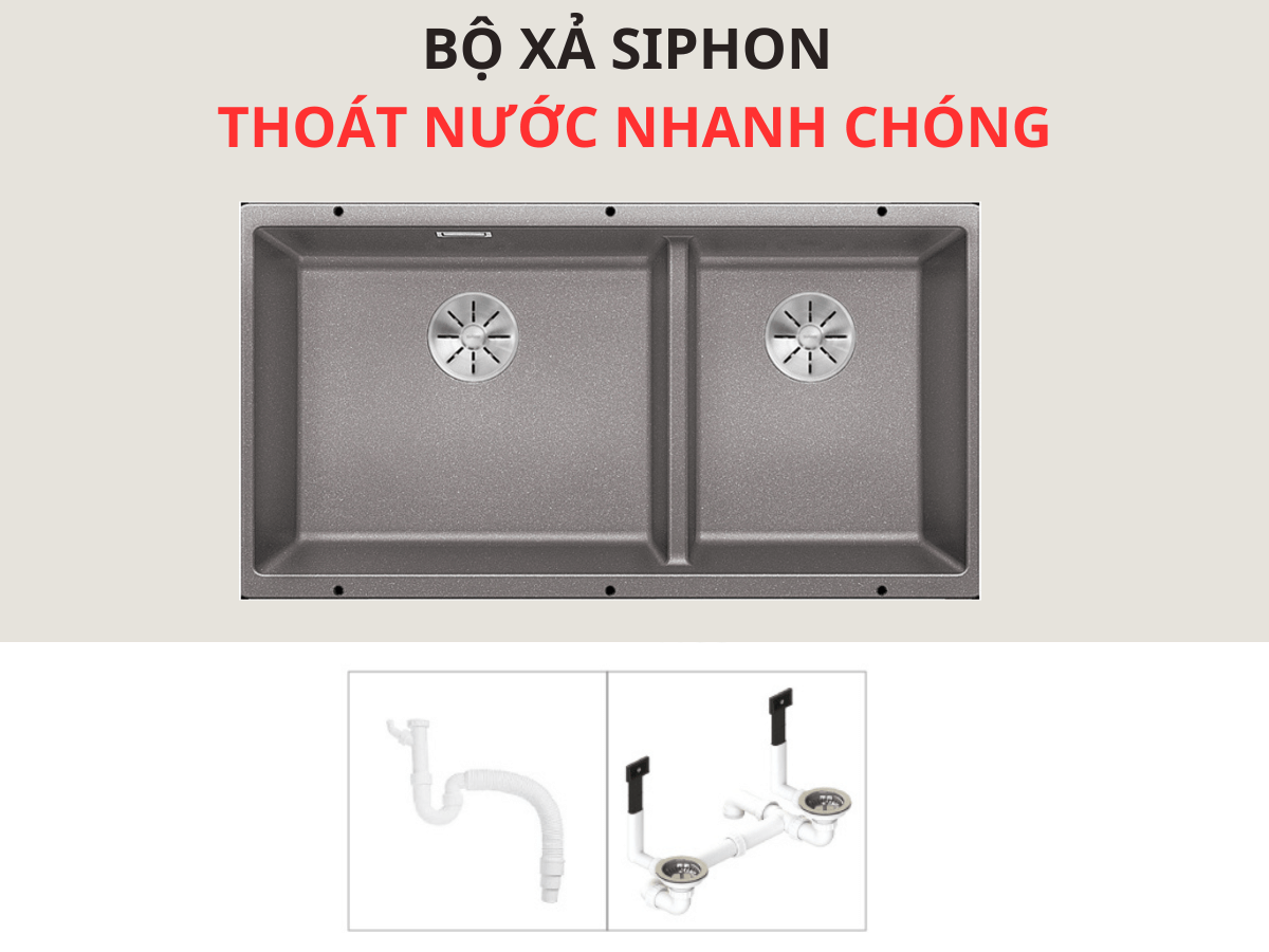 Chậu đá Blanco Subline 480/320-U Alu Metallic