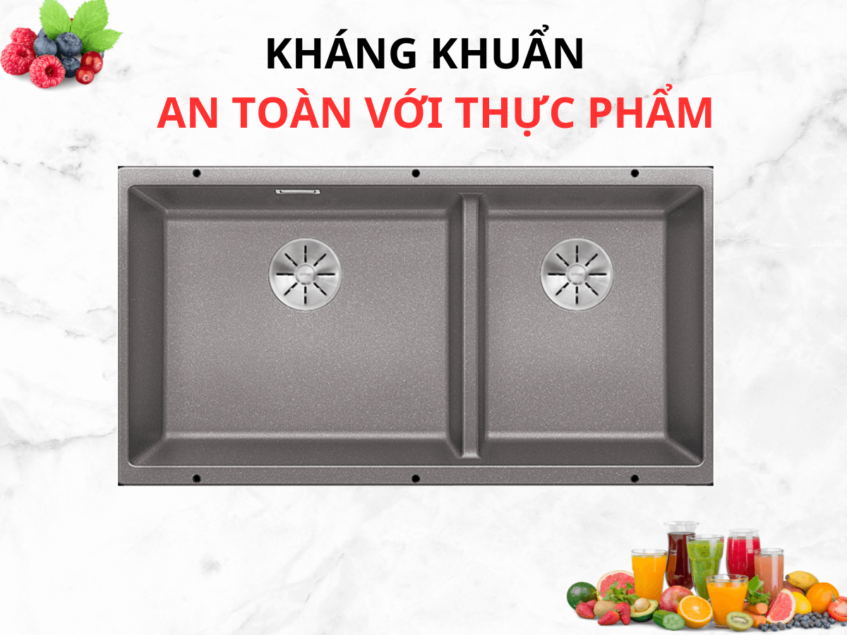 Chậu đá Blanco Subline 480/320-U Alu Metallic