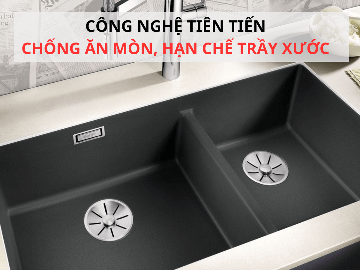 Chậu đá Blanco Subline 480/320-U Anthracite