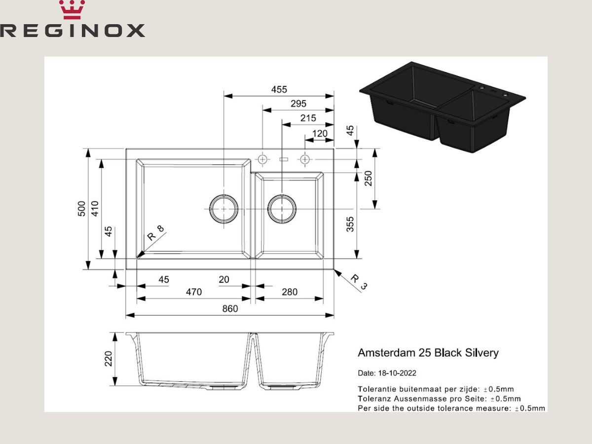 Chậu đá Reginox Amsterdam 25 R31087