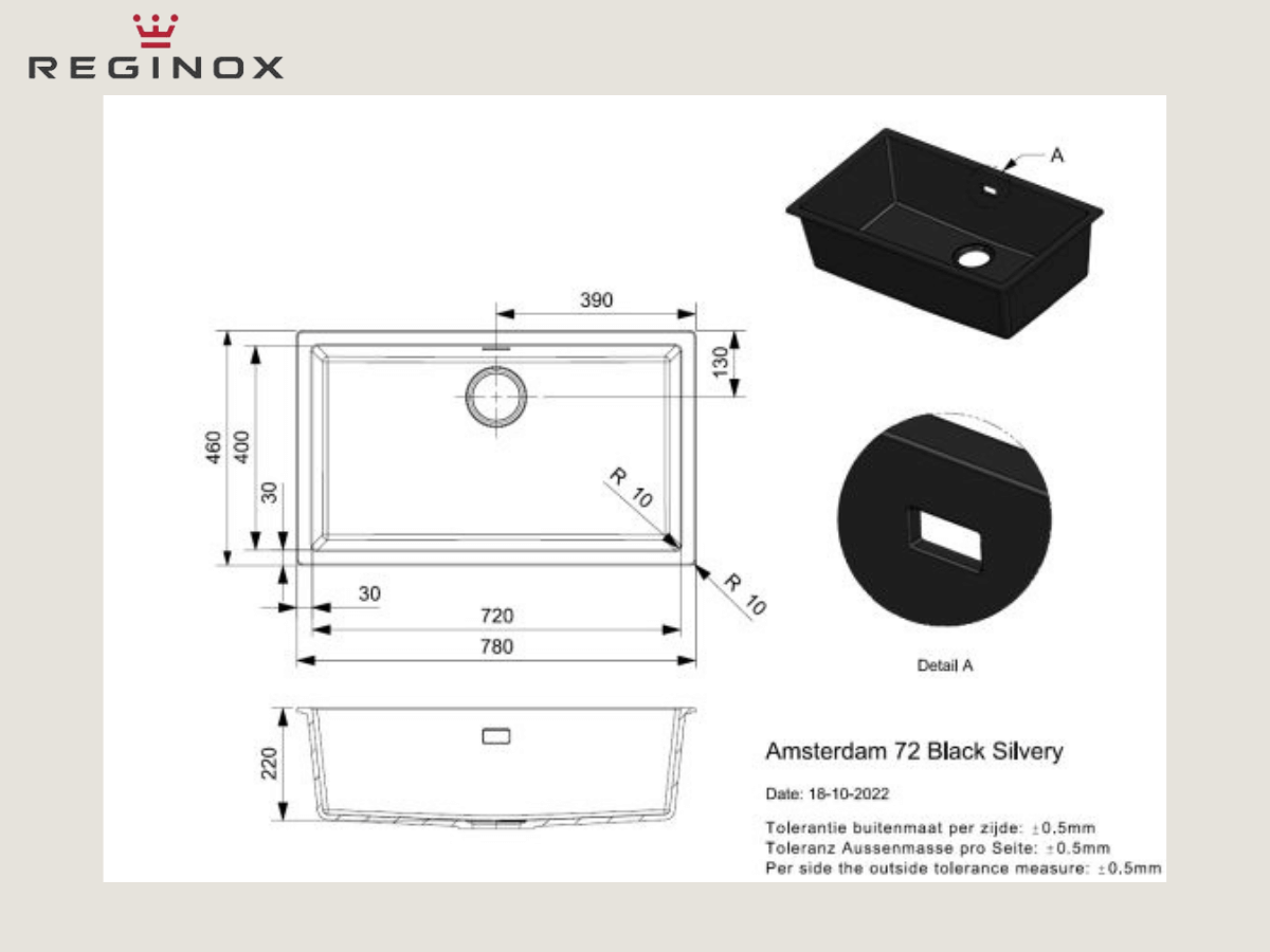 Chậu đá Reginox Amsterdam 72 R30882