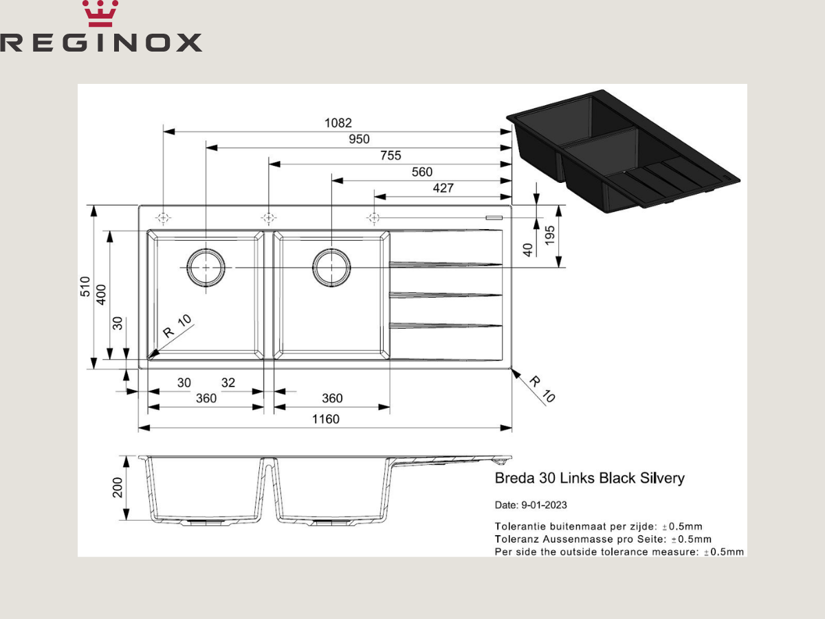 Chậu đá Reginox Breda 30 R33739