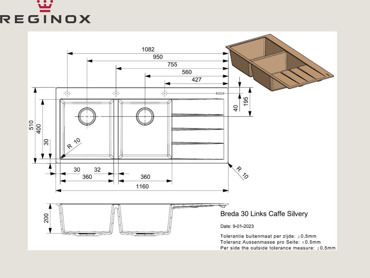 Chậu đá Reginox Breda 30 R33746