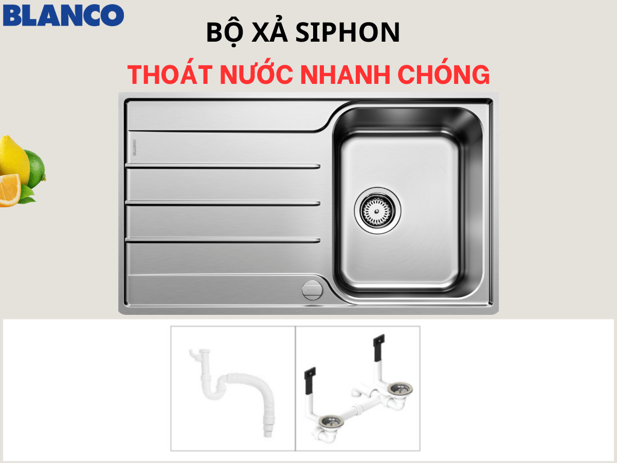 Chậu inox Blanco Lemis 45 S-IF