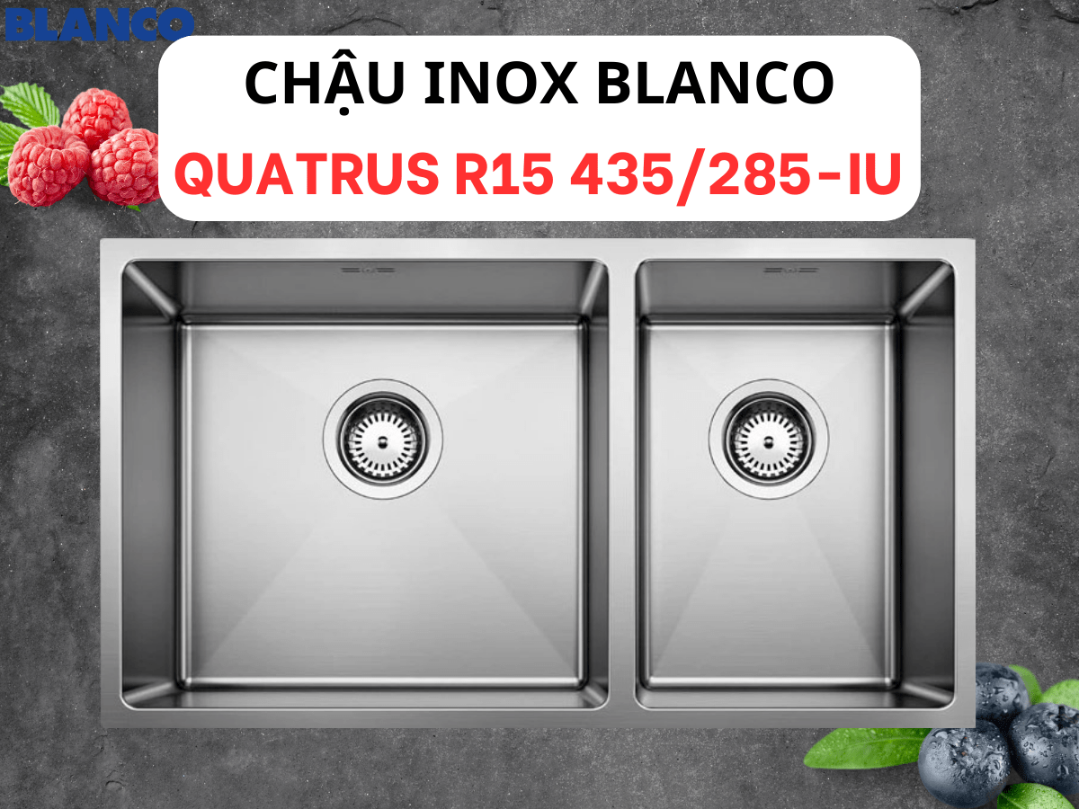 Chậu inox Blanco Quatrus R15 435/285-IU