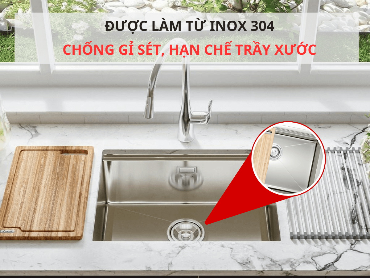 Chậu inox Konox KN6046SU