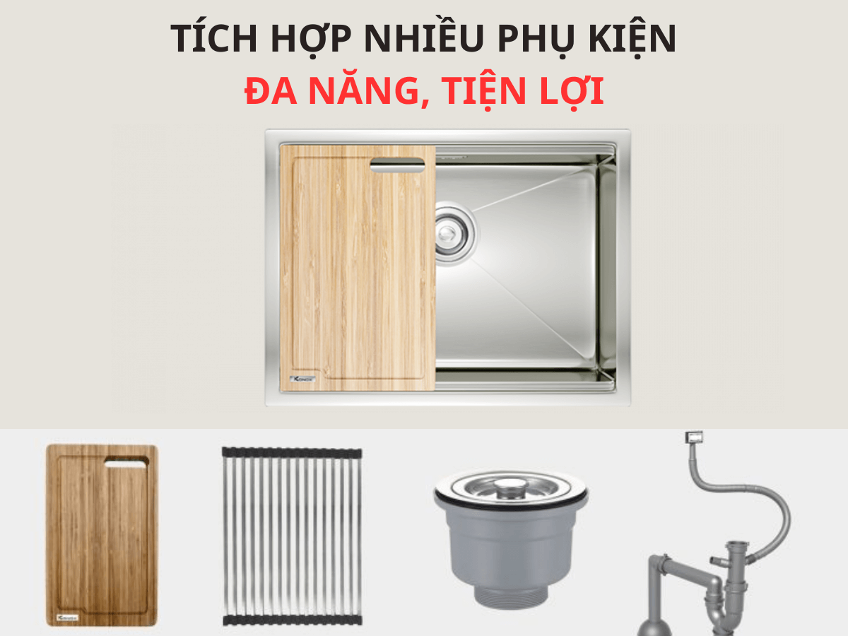 Chậu inox Konox KN6046SU