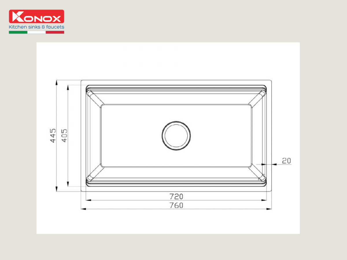 Chậu inox Konox KN7644SU