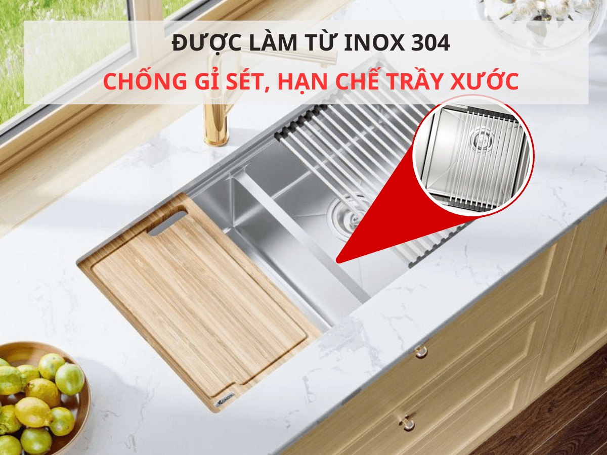 Chậu inox Konox KN8046DUB