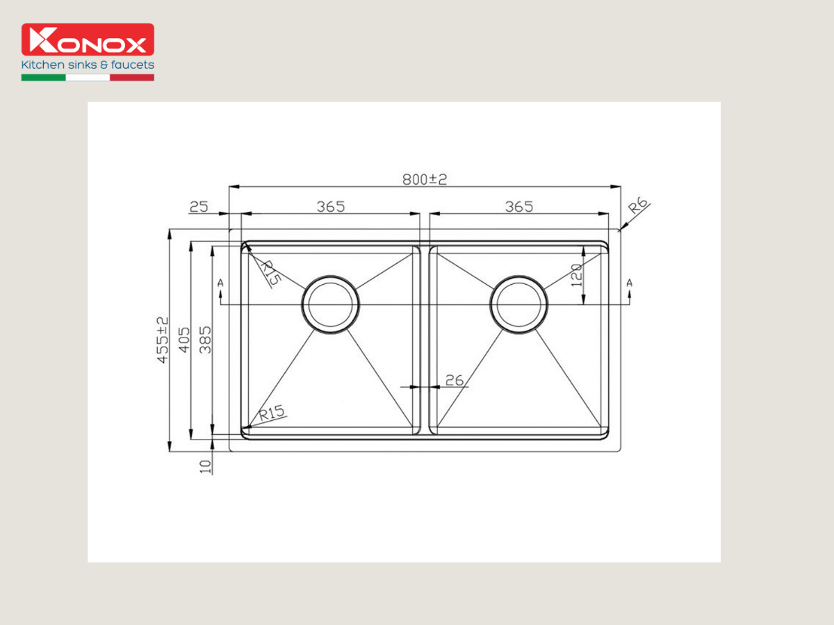 Chậu inox Konox KN8046DUB