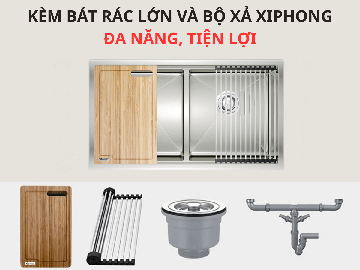 Chậu inox Konox KN8046DUB