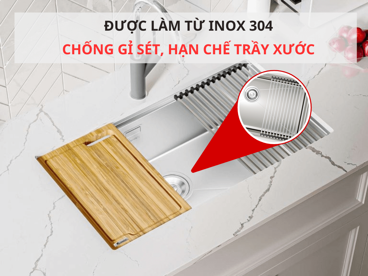 Chậu inox Konox KN8046SU
